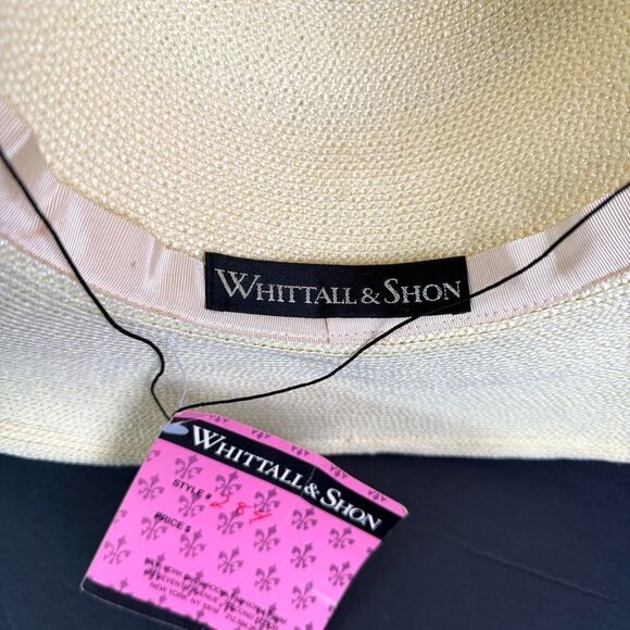 Whittall & Shon Wide Brim Straw Hat Lace Knotted Wrap Summer Derby Garden Party main image 10